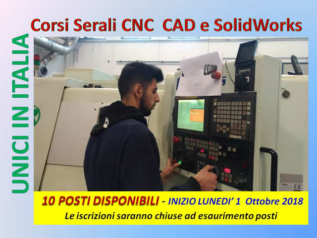 corsi serali CNC CAD SolidWork